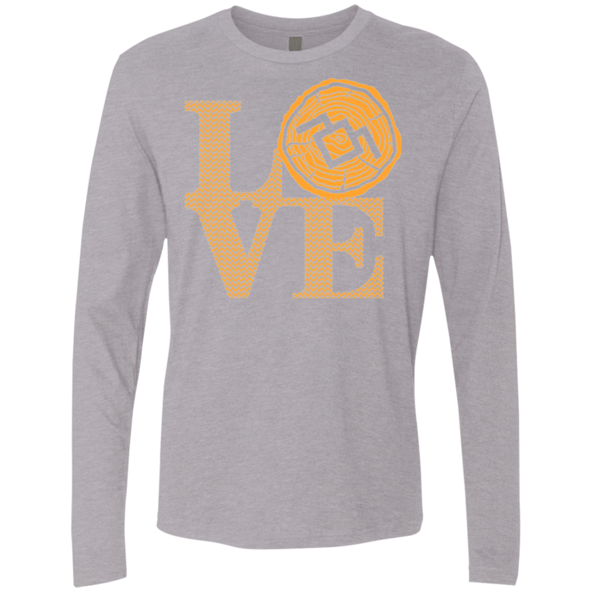 T-Shirts Heather Grey / Small LOVE TWIN PEAKS Men's Premium Long Sleeve