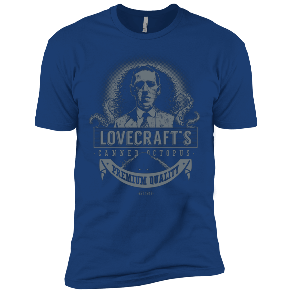 T-Shirts Royal / X-Small Lovecraft Canned Octopus Men's Premium T-Shirt