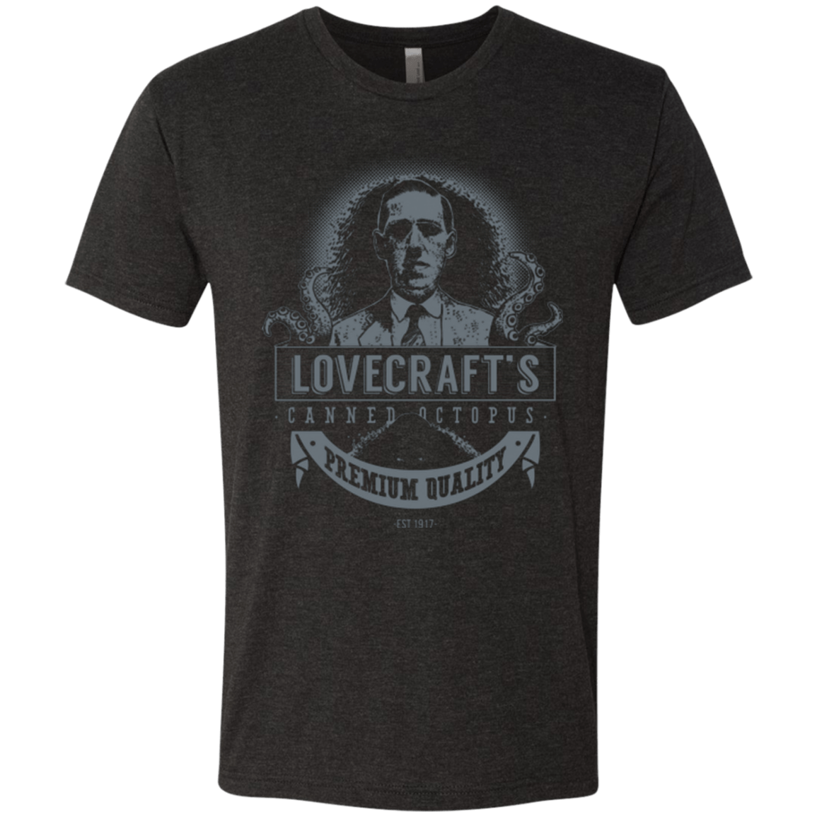 T-Shirts Vintage Black / Small Lovecraft Canned Octopus Men's Triblend T-Shirt