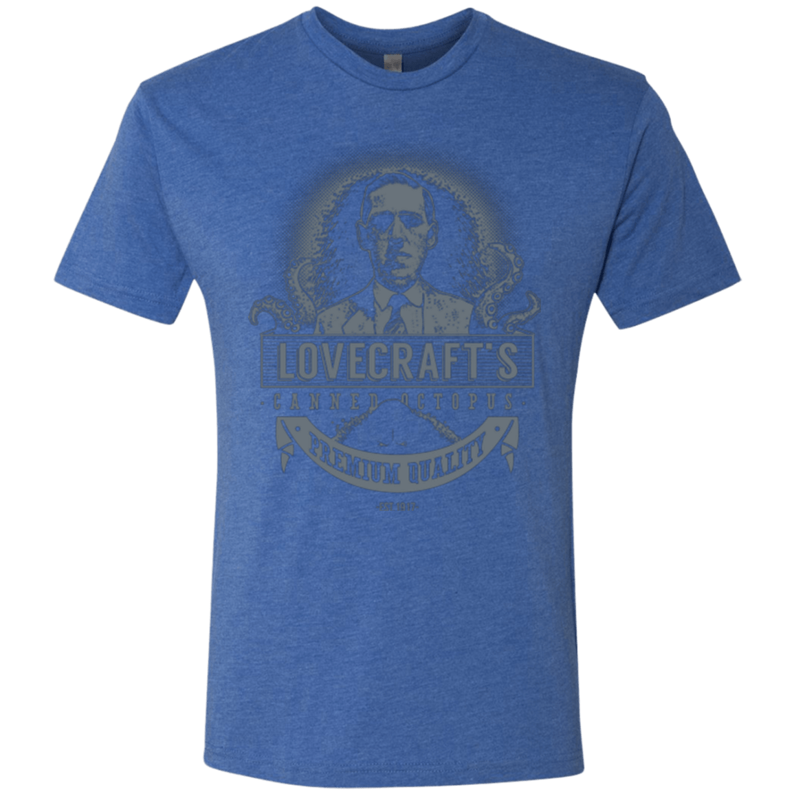 T-Shirts Vintage Royal / Small Lovecraft Canned Octopus Men's Triblend T-Shirt