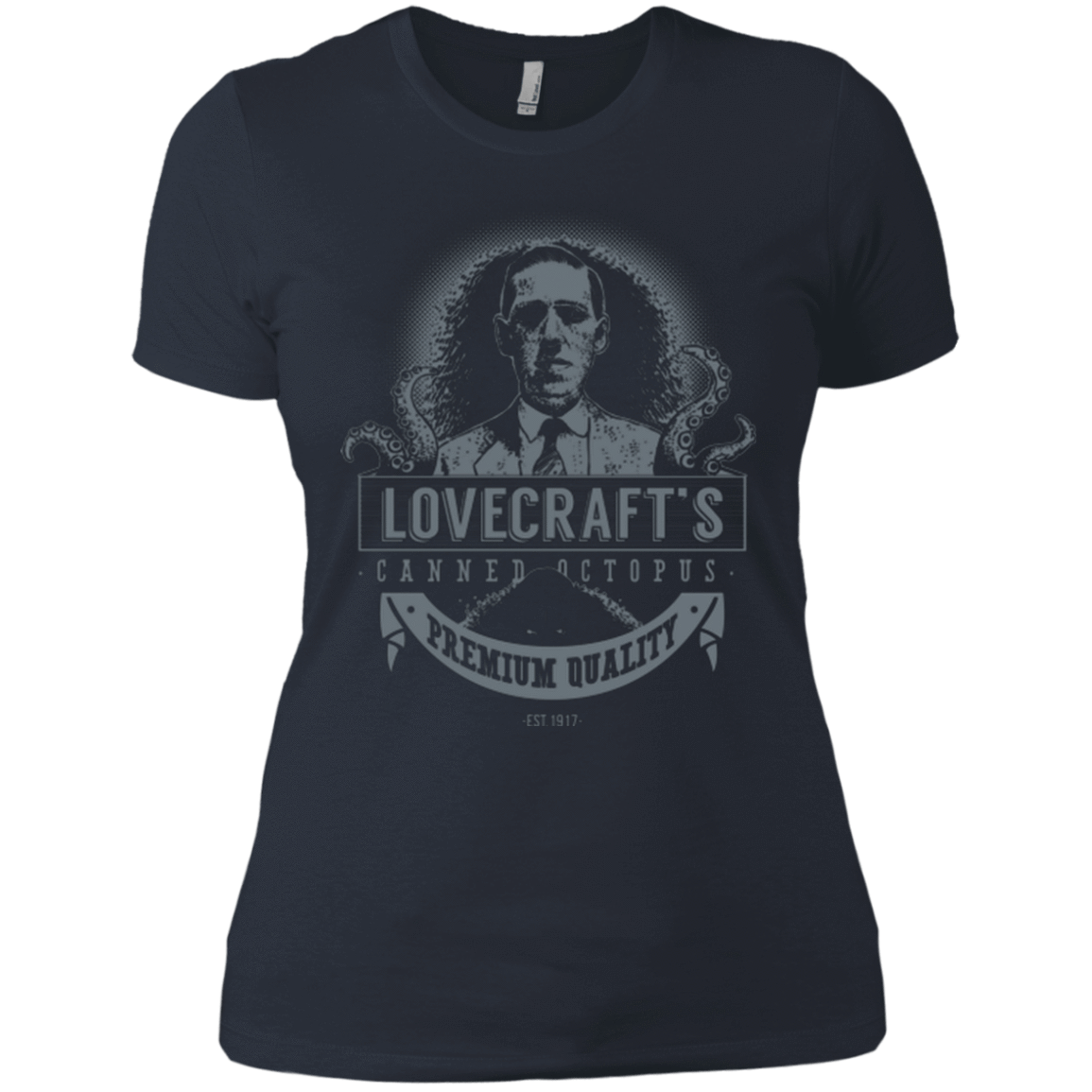 T-Shirts Indigo / X-Small Lovecraft Canned Octopus Women's Premium T-Shirt
