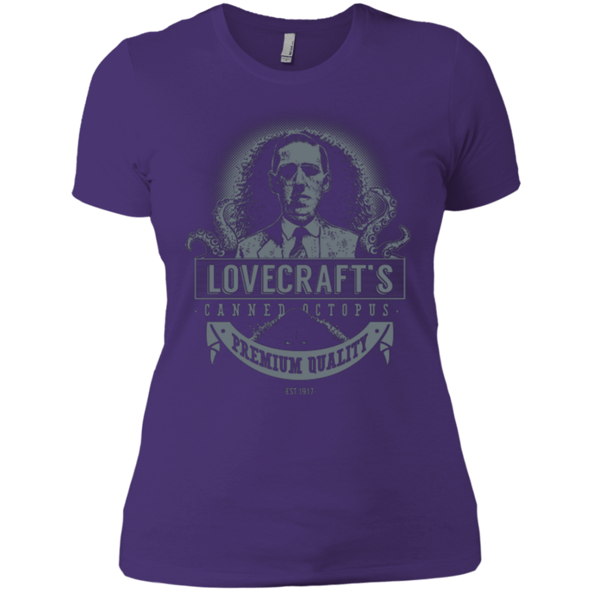 T-Shirts Purple / X-Small Lovecraft Canned Octopus Women's Premium T-Shirt