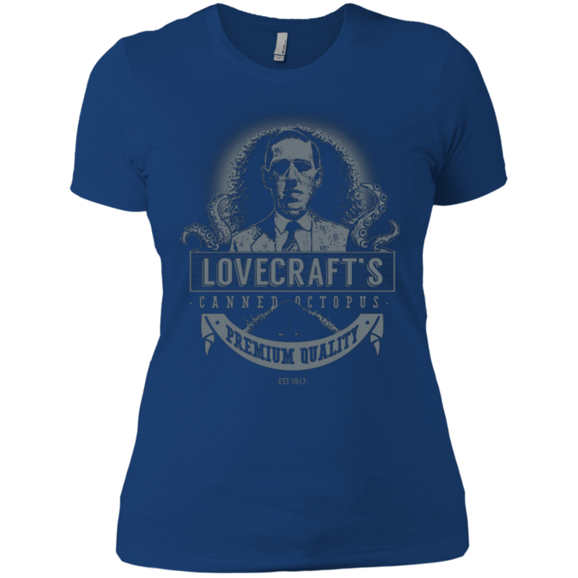 T-Shirts Royal / X-Small Lovecraft Canned Octopus Women's Premium T-Shirt