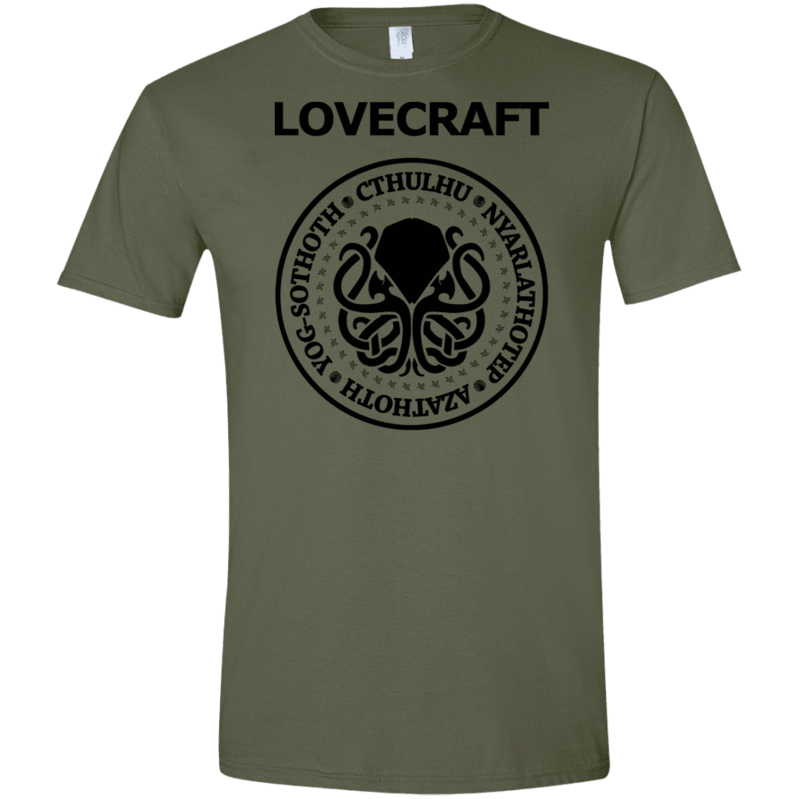 T-Shirts Military Green / S Lovecraft Men's Semi-Fitted Softstyle