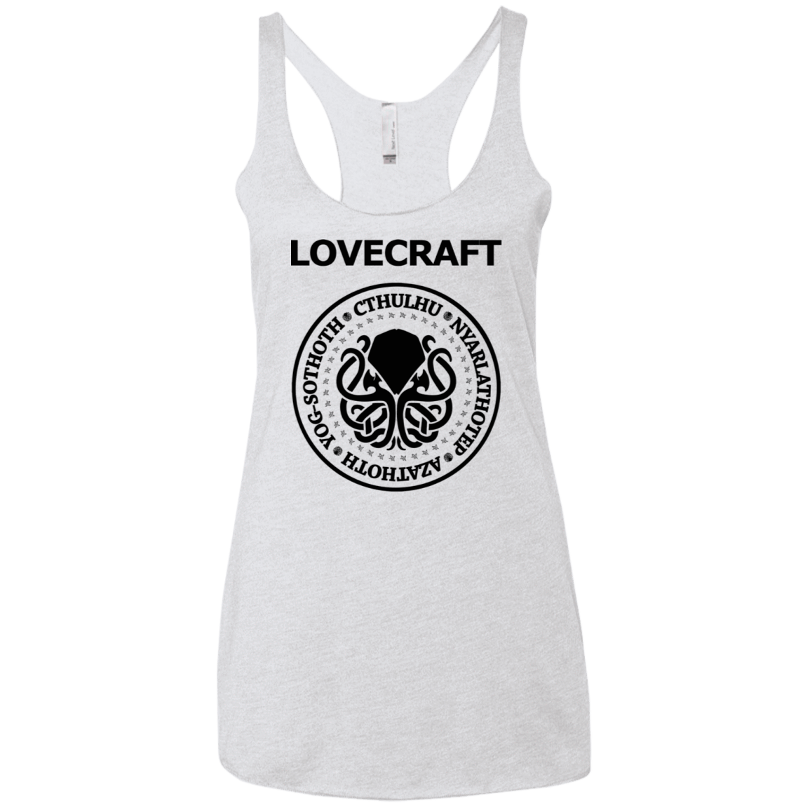 T-Shirts Heather White / X-Small Lovecraft Women's Triblend Racerback Tank