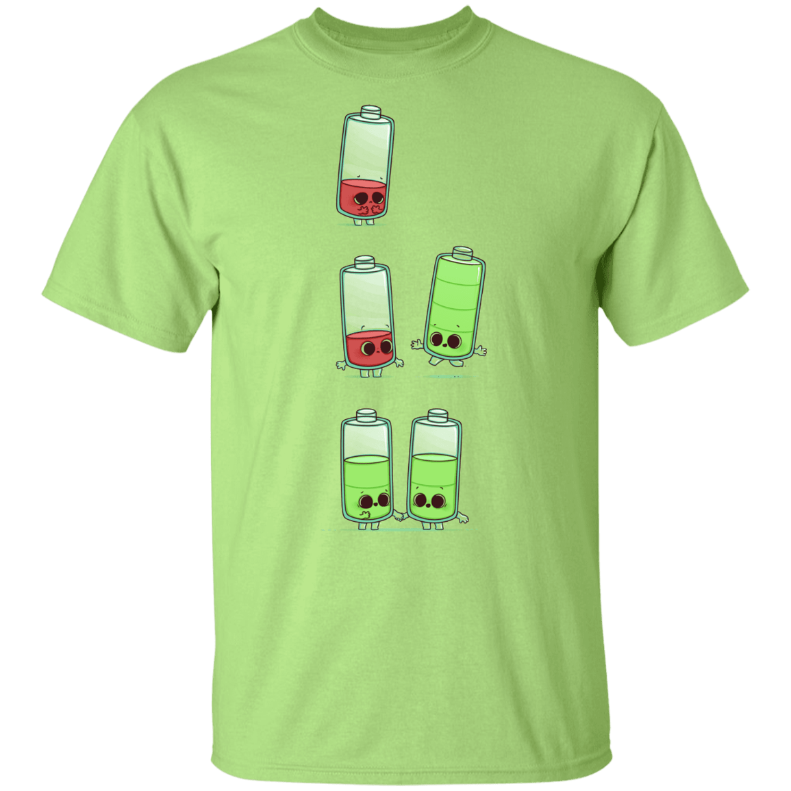 T-Shirts Mint Green / YXS Low Battery Youth T-Shirt