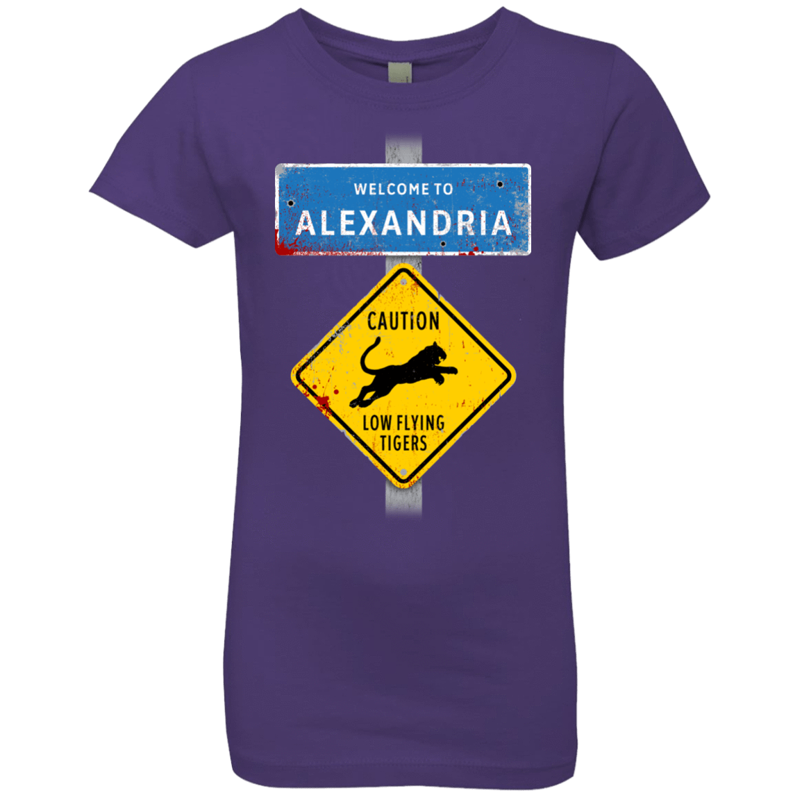 T-Shirts Purple Rush / YXS Low Flying Tigers Girls Premium T-Shirt
