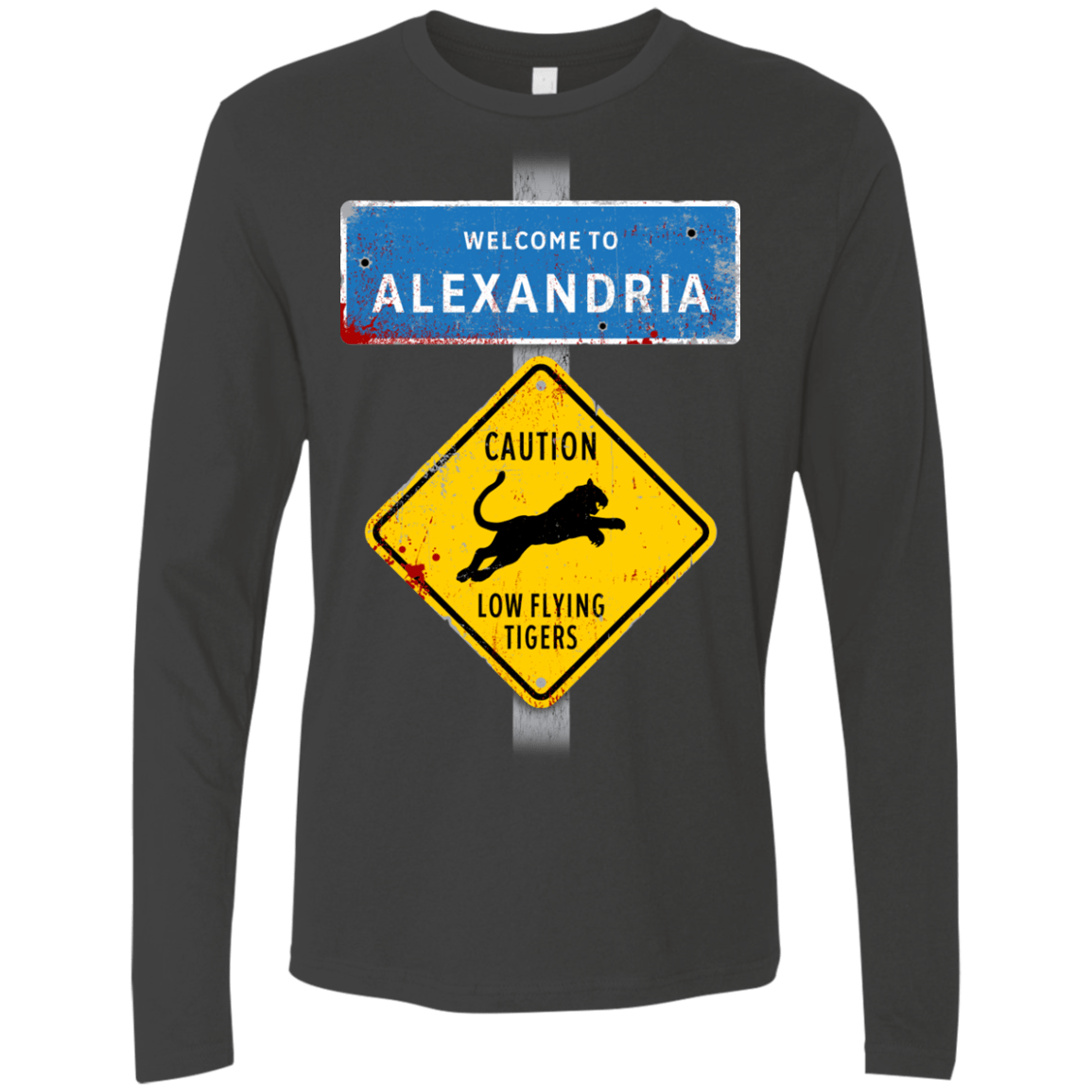 T-Shirts Heavy Metal / Small Low Flying Tigers Men's Premium Long Sleeve