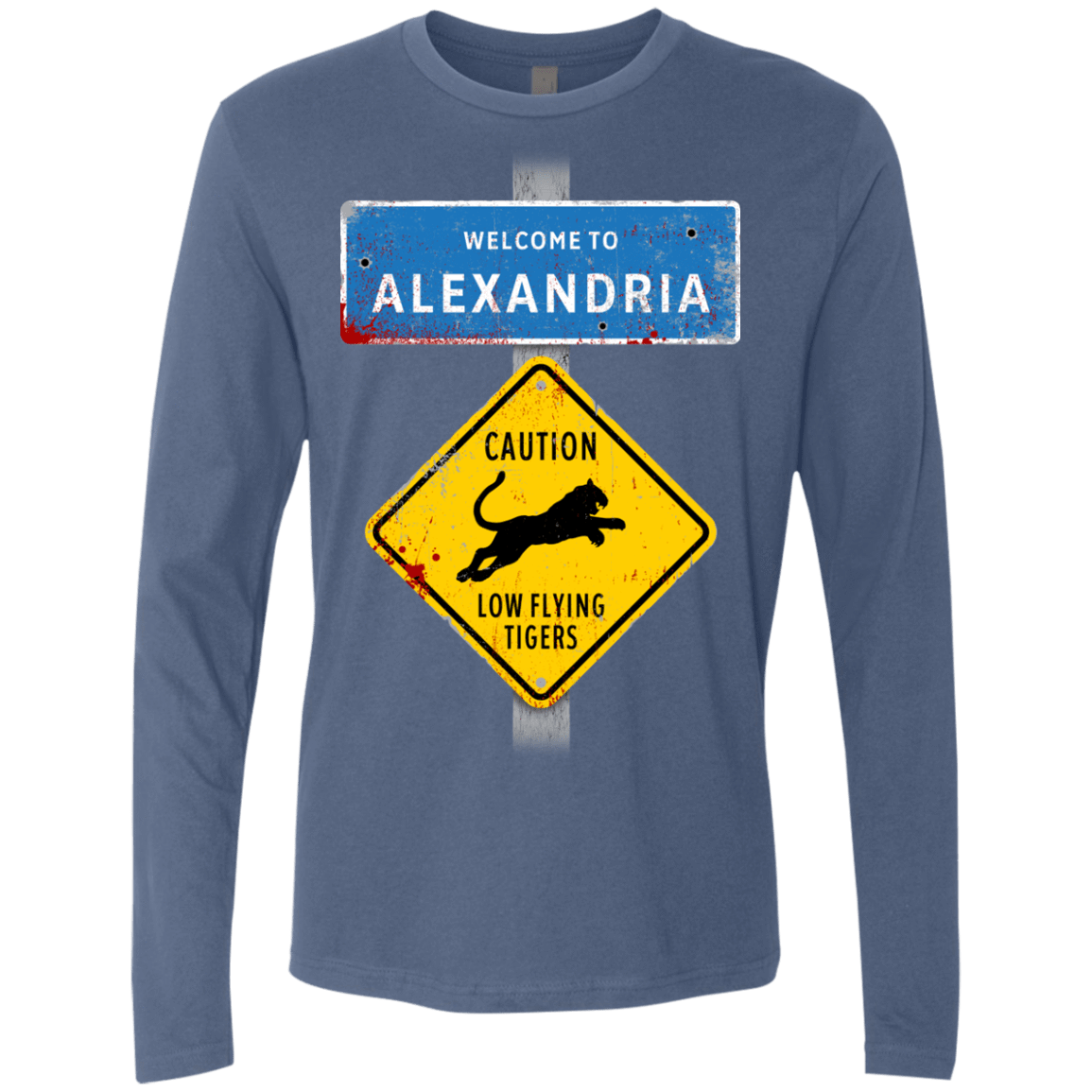 T-Shirts Indigo / Small Low Flying Tigers Men's Premium Long Sleeve