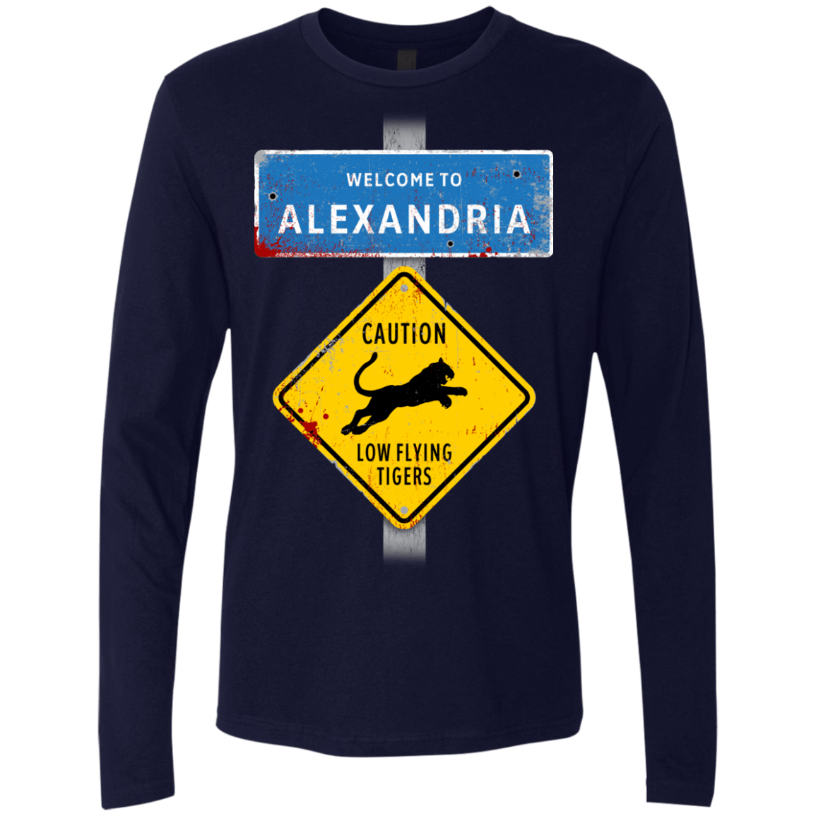 T-Shirts Midnight Navy / Small Low Flying Tigers Men's Premium Long Sleeve