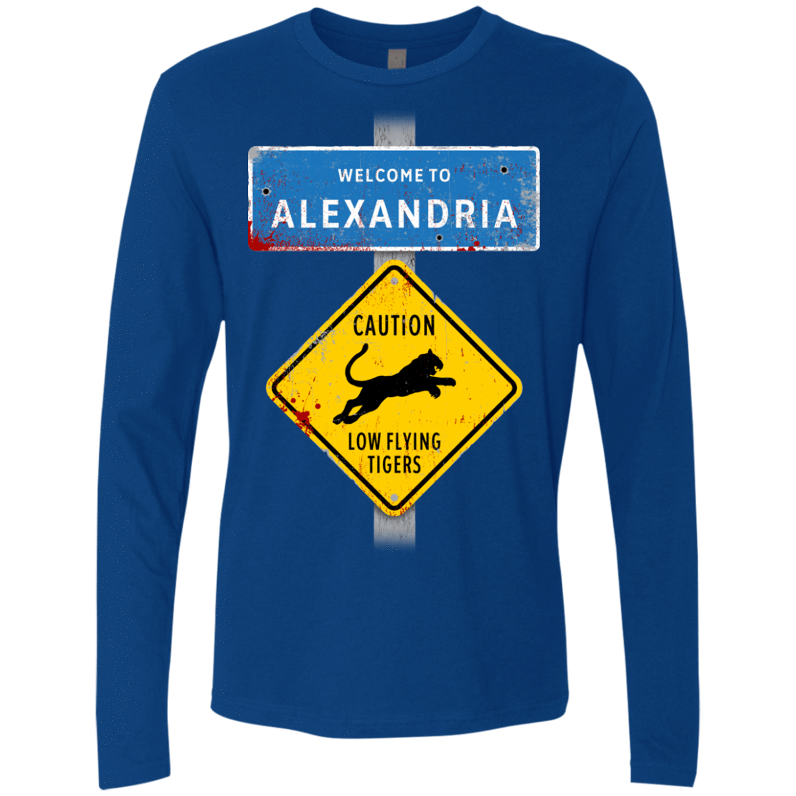 T-Shirts Royal / Small Low Flying Tigers Men's Premium Long Sleeve