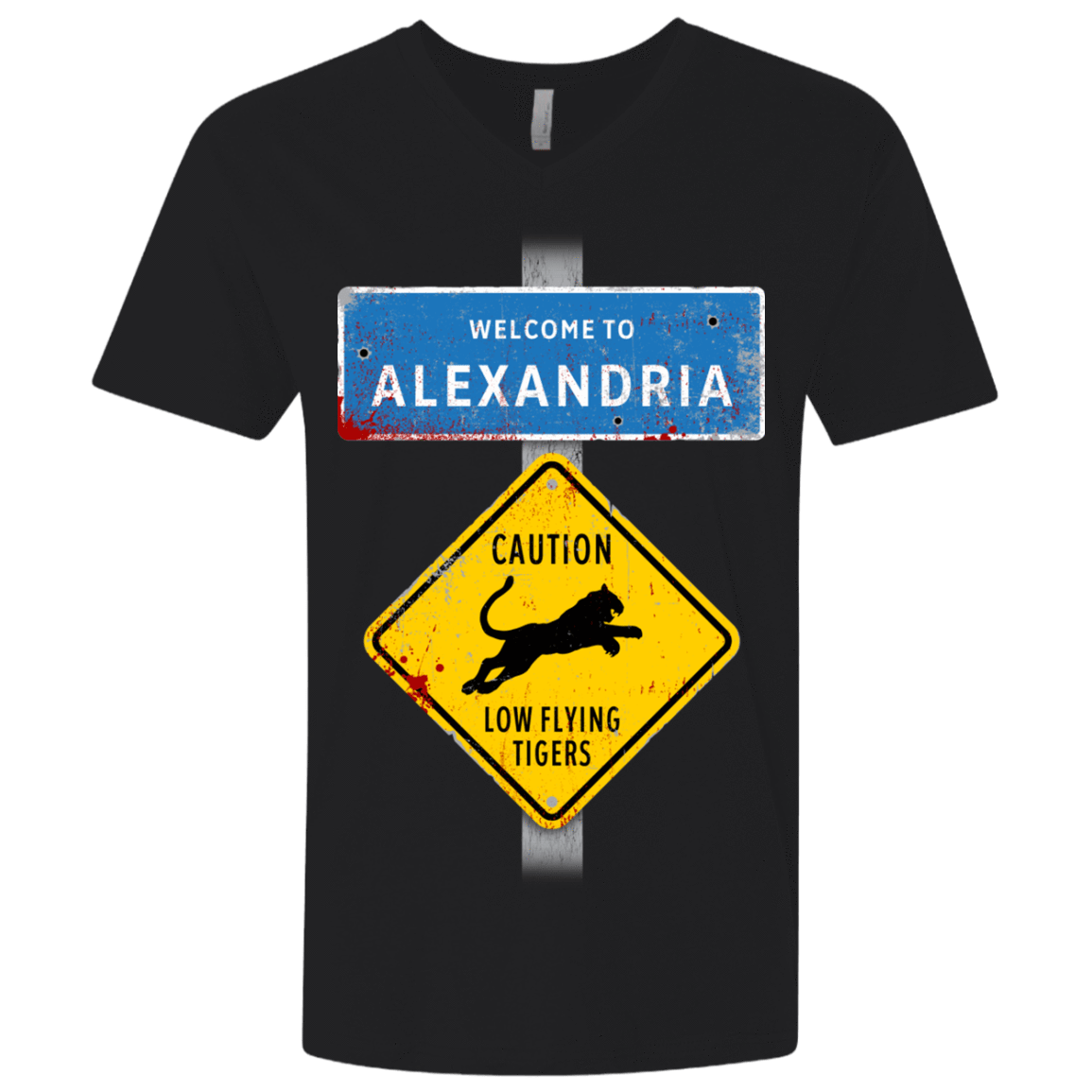 T-Shirts Black / X-Small Low Flying Tigers Men's Premium V-Neck