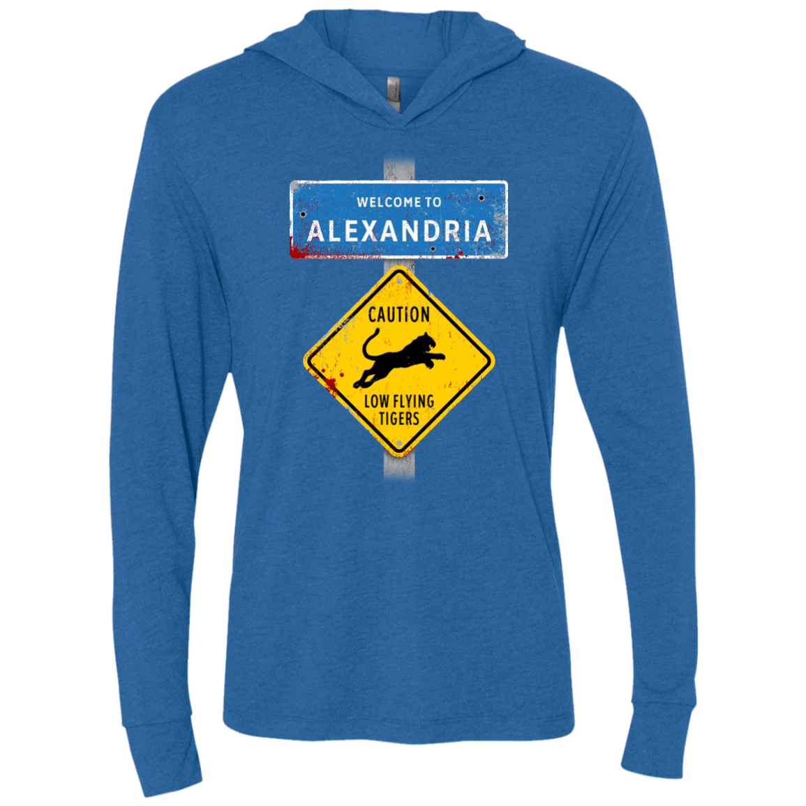 T-Shirts Vintage Royal / X-Small Low Flying Tigers Triblend Long Sleeve Hoodie Tee