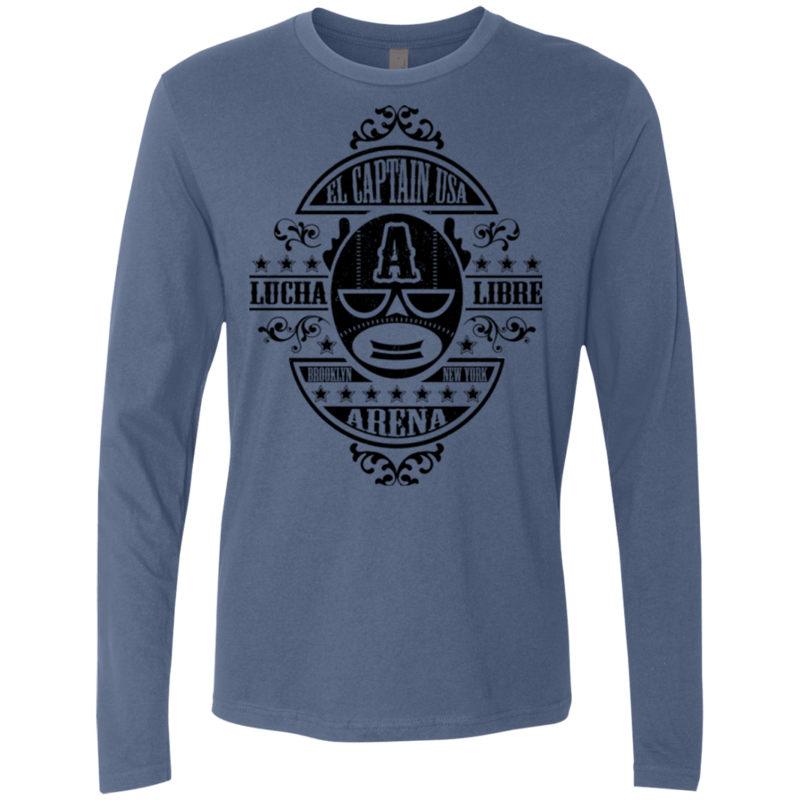 T-Shirts Indigo / Small Lucha Captain Men's Premium Long Sleeve