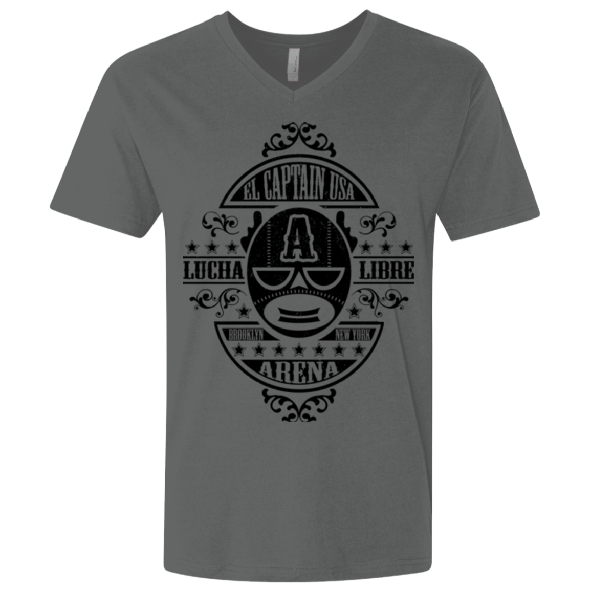 T-Shirts Heavy Metal / X-Small Lucha Captain Men's Premium V-Neck