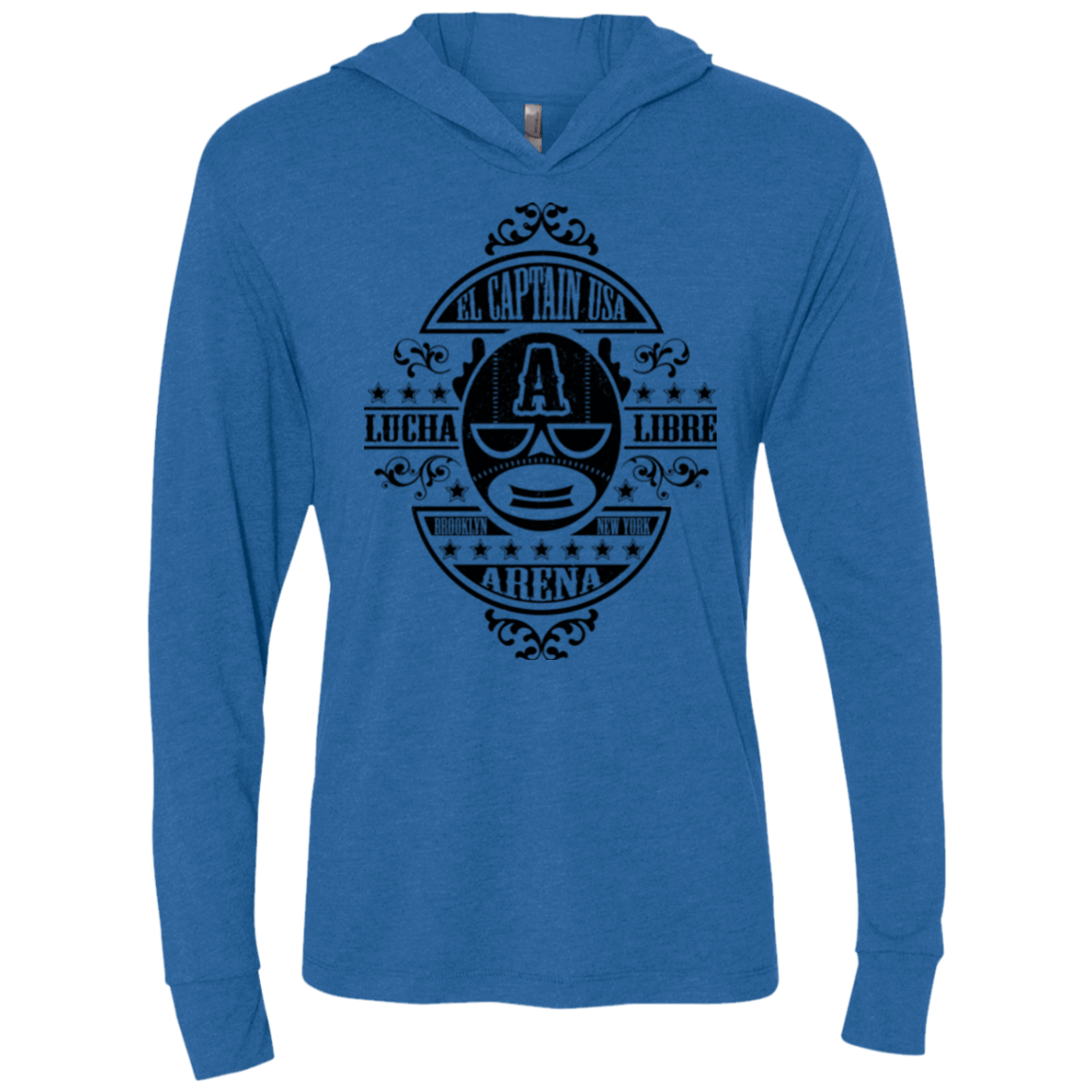 T-Shirts Vintage Royal / X-Small Lucha Captain Triblend Long Sleeve Hoodie Tee