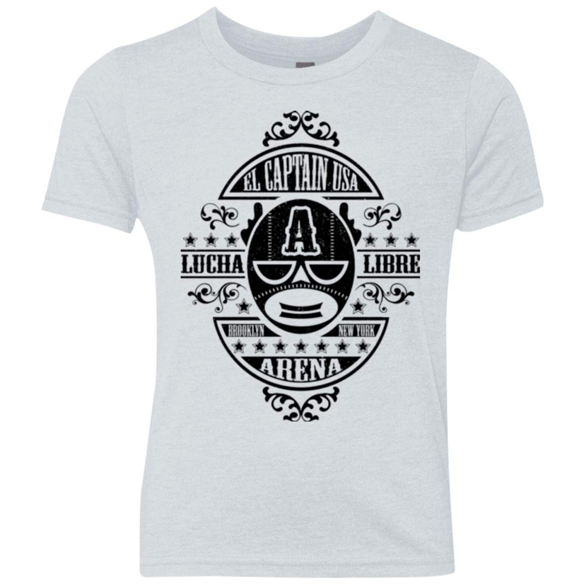 T-Shirts Heather White / YXS Lucha Captain Youth Triblend T-Shirt