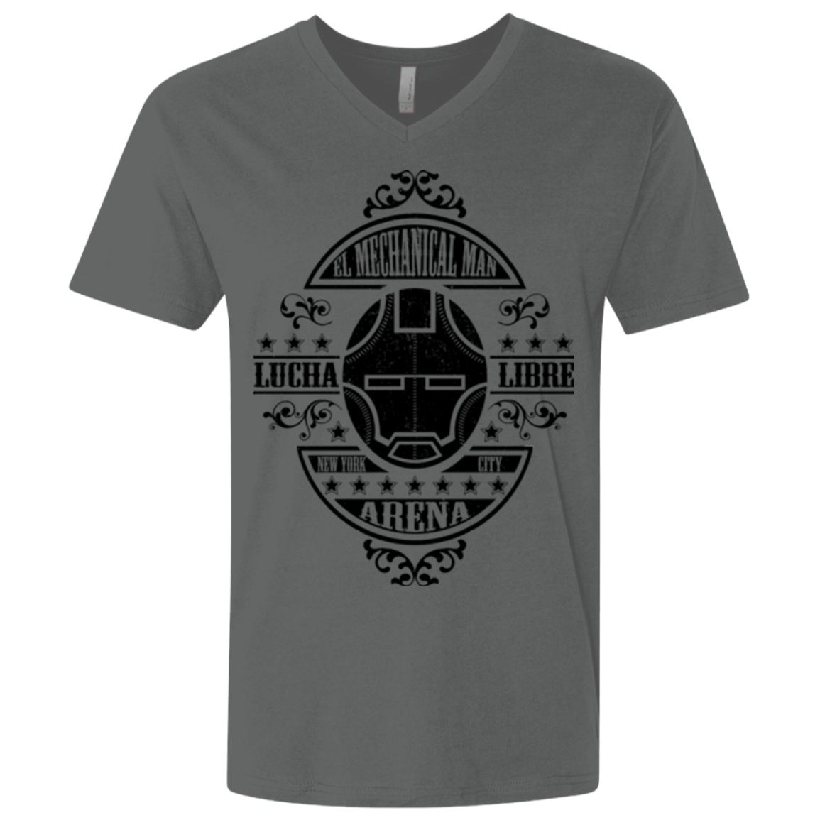 T-Shirts Heavy Metal / X-Small Lucha Mechanical Man Men's Premium V-Neck