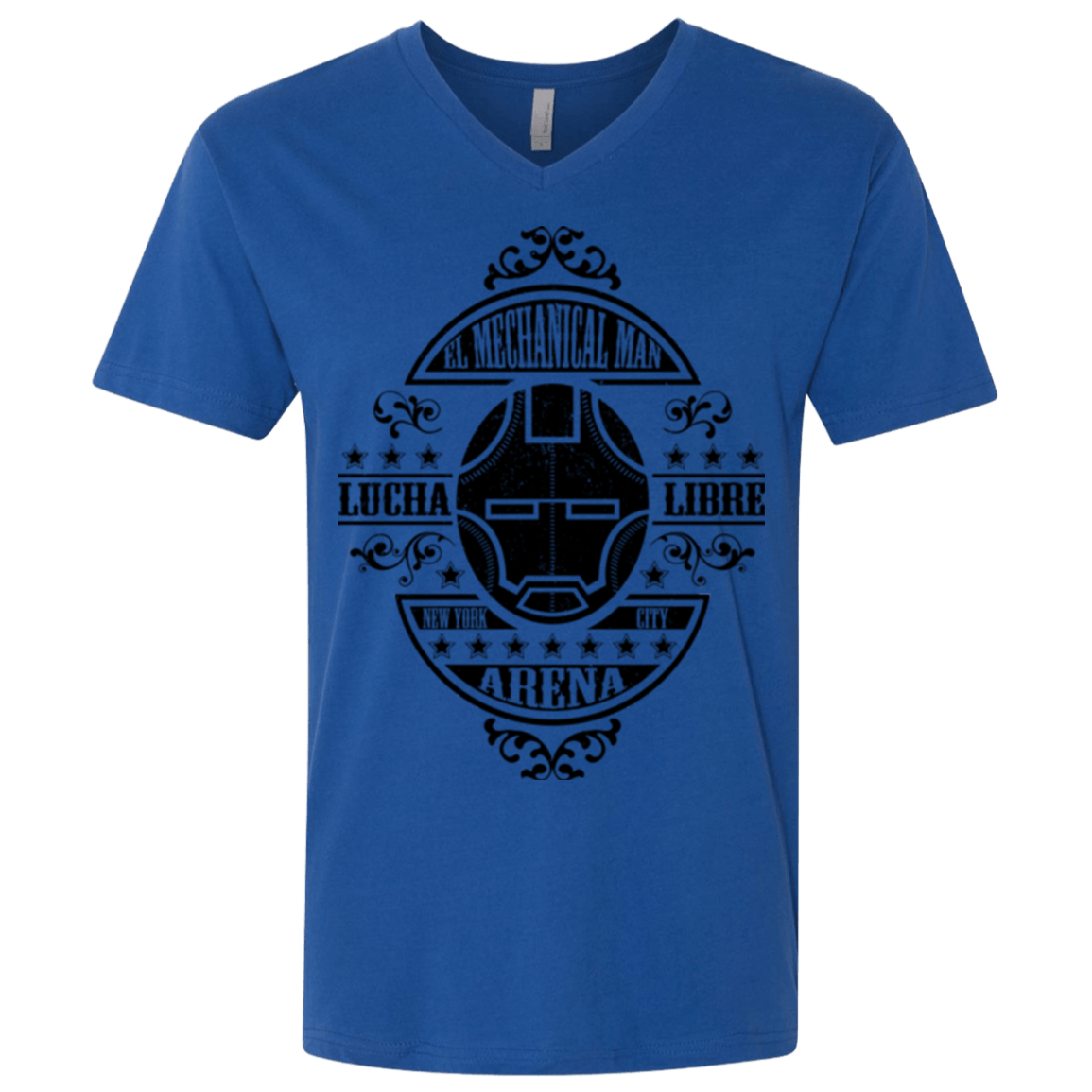 T-Shirts Royal / X-Small Lucha Mechanical Man Men's Premium V-Neck