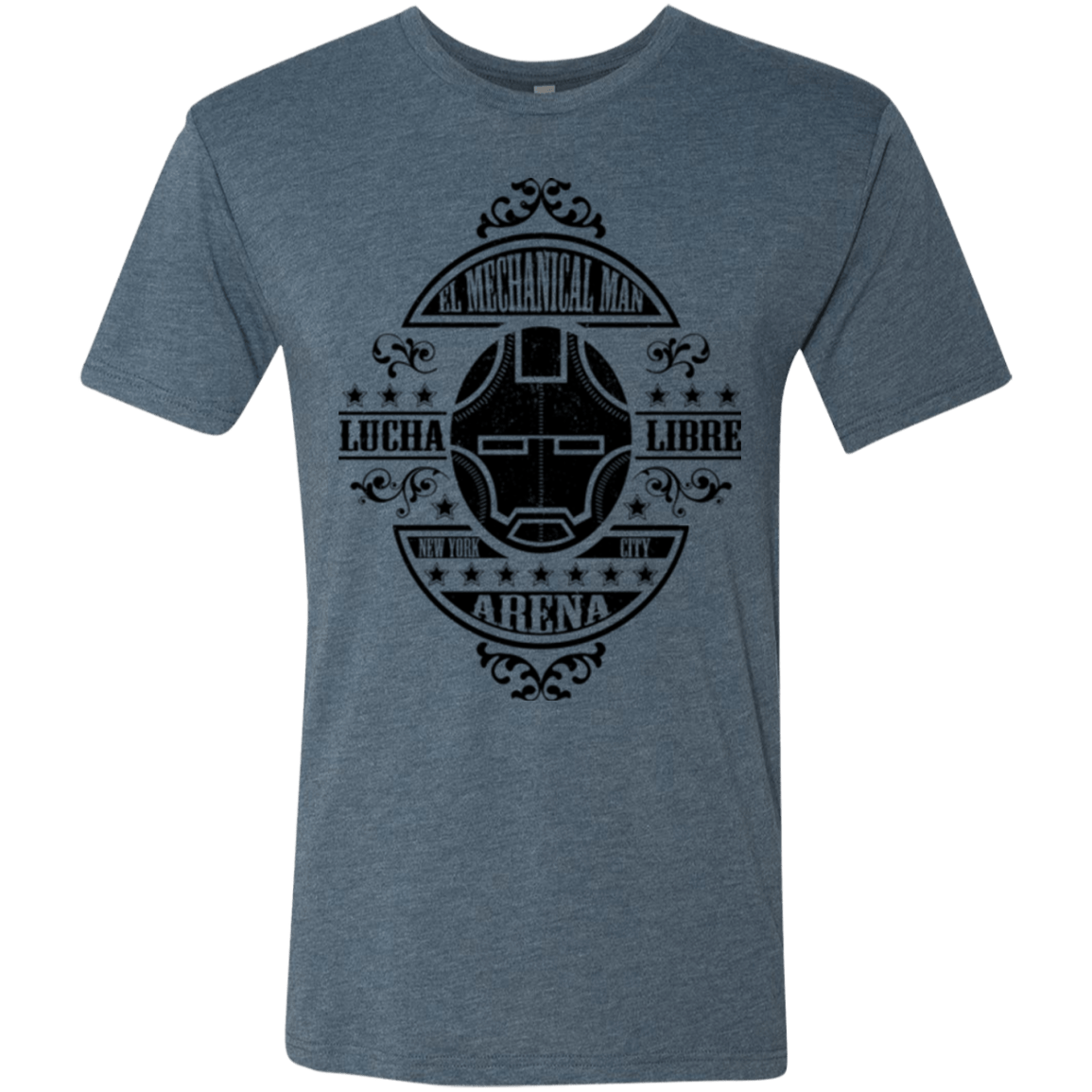 T-Shirts Indigo / Small Lucha Mechanical Man Men's Triblend T-Shirt
