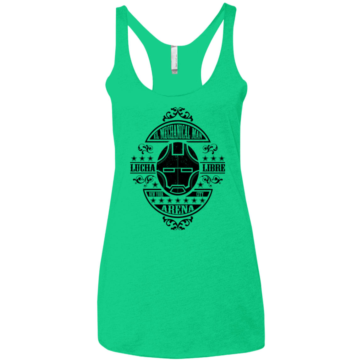 T-Shirts Envy / X-Small Lucha Mechanical Man Women's Triblend Racerback Tank