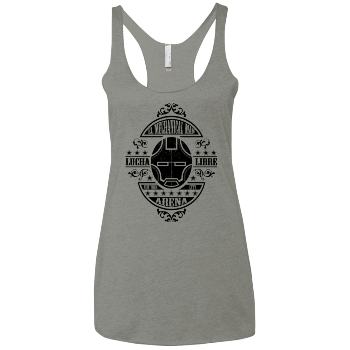 T-Shirts Venetian Grey / X-Small Lucha Mechanical Man Women's Triblend Racerback Tank
