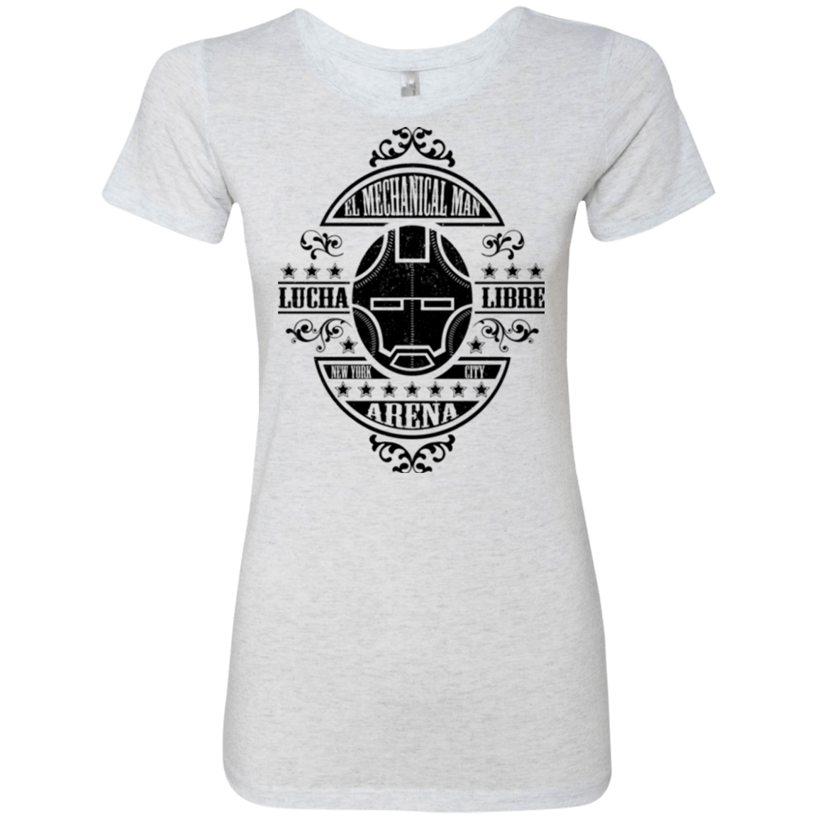 T-Shirts Heather White / Small Lucha Mechanical Man Women's Triblend T-Shirt