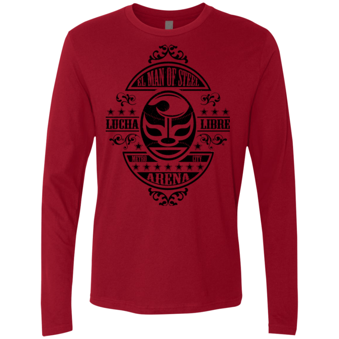 T-Shirts Cardinal / Small luchamanofsteel Men's Premium Long Sleeve