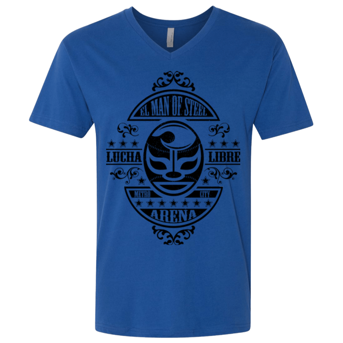 T-Shirts Royal / X-Small luchamanofsteel Men's Premium V-Neck