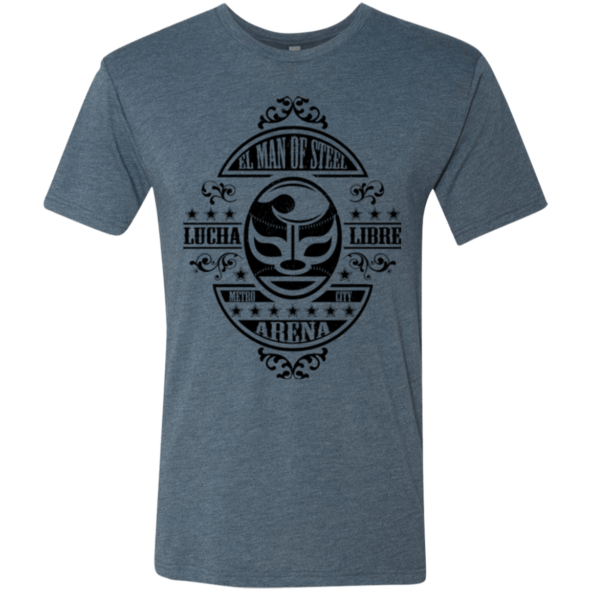 T-Shirts Indigo / Small luchamanofsteel Men's Triblend T-Shirt