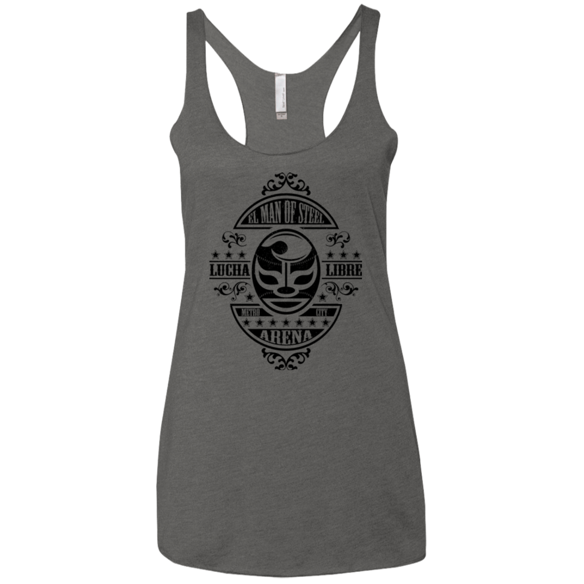 T-Shirts Premium Heather / X-Small luchamanofsteel Women's Triblend Racerback Tank