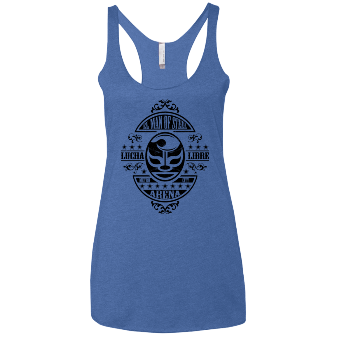 T-Shirts Vintage Royal / X-Small luchamanofsteel Women's Triblend Racerback Tank