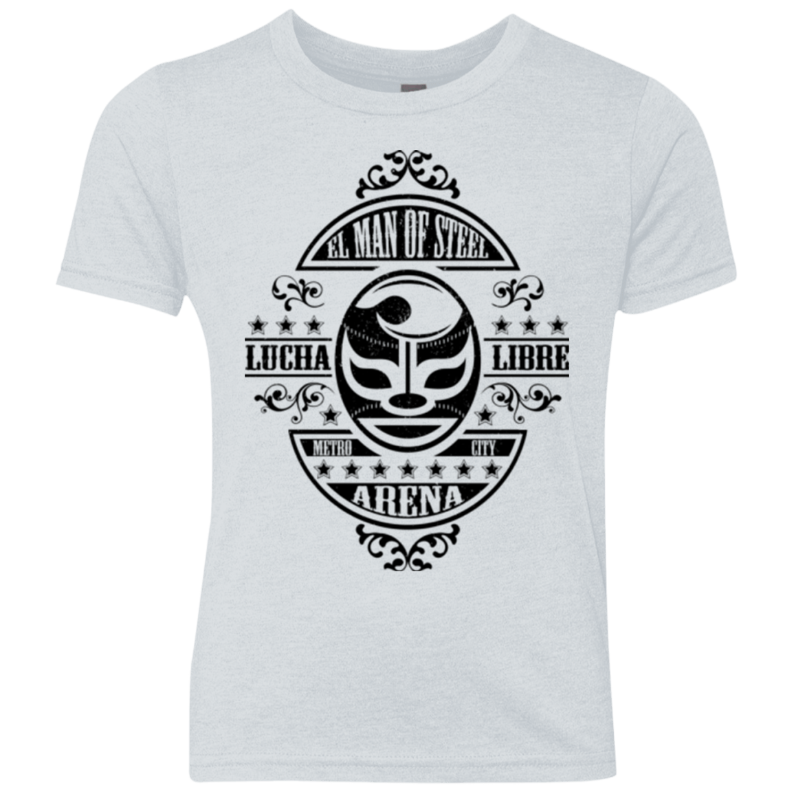 T-Shirts Heather White / YXS luchamanofsteel Youth Triblend T-Shirt