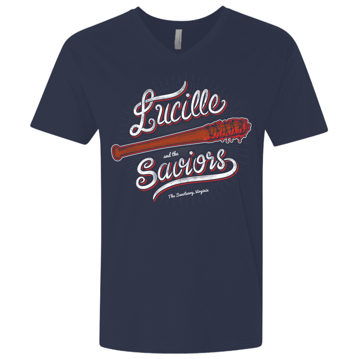 T-Shirts Midnight Navy / X-Small Lucille and the Saviors Men's Premium V-Neck