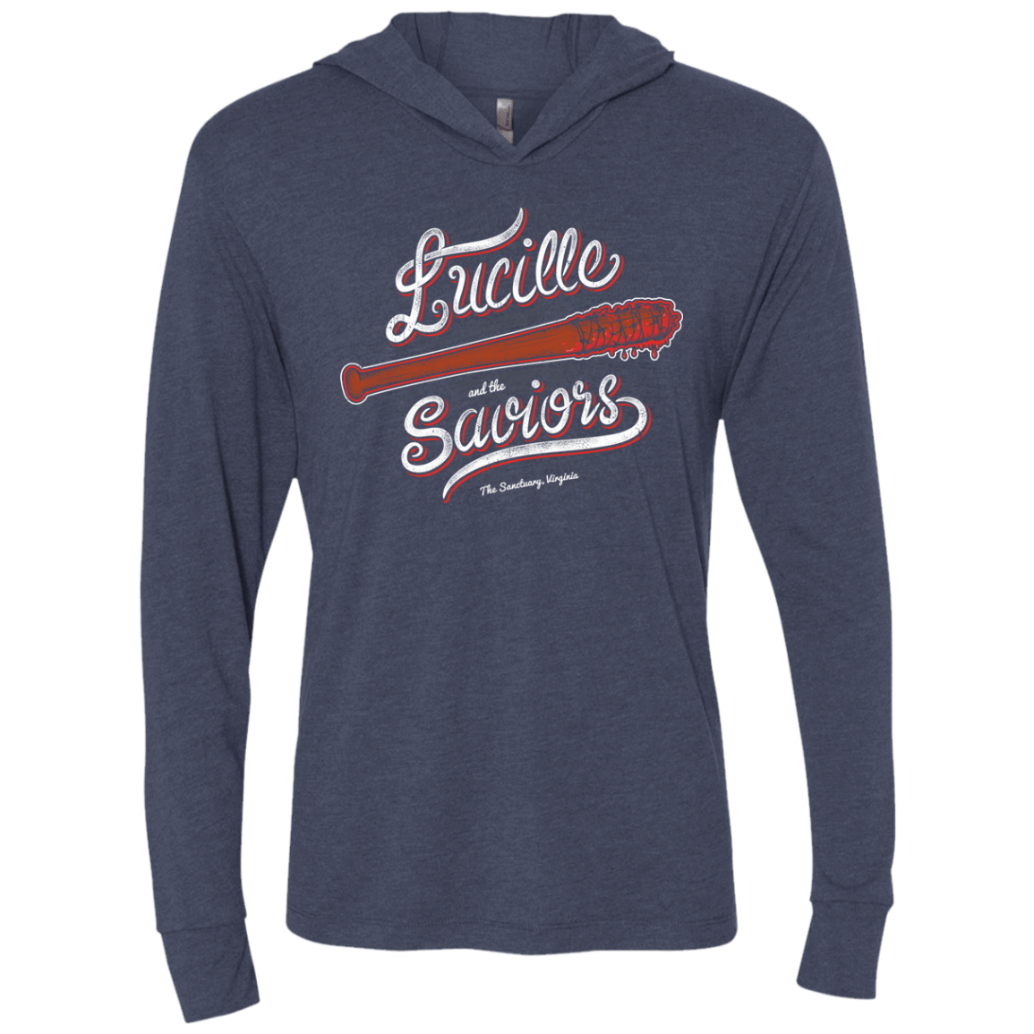 T-Shirts Vintage Navy / X-Small Lucille and the Saviors Triblend Long Sleeve Hoodie Tee