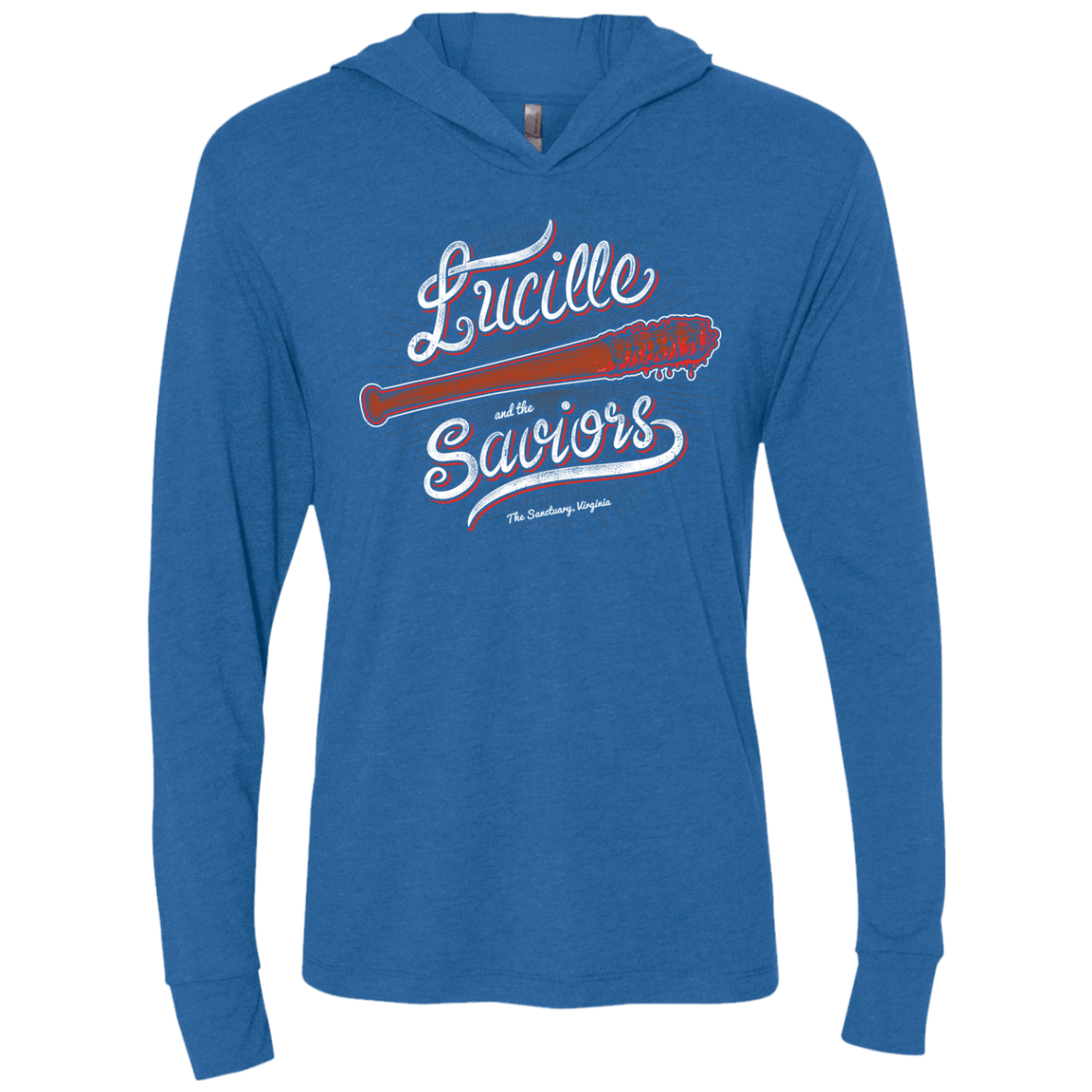 T-Shirts Vintage Royal / X-Small Lucille and the Saviors Triblend Long Sleeve Hoodie Tee