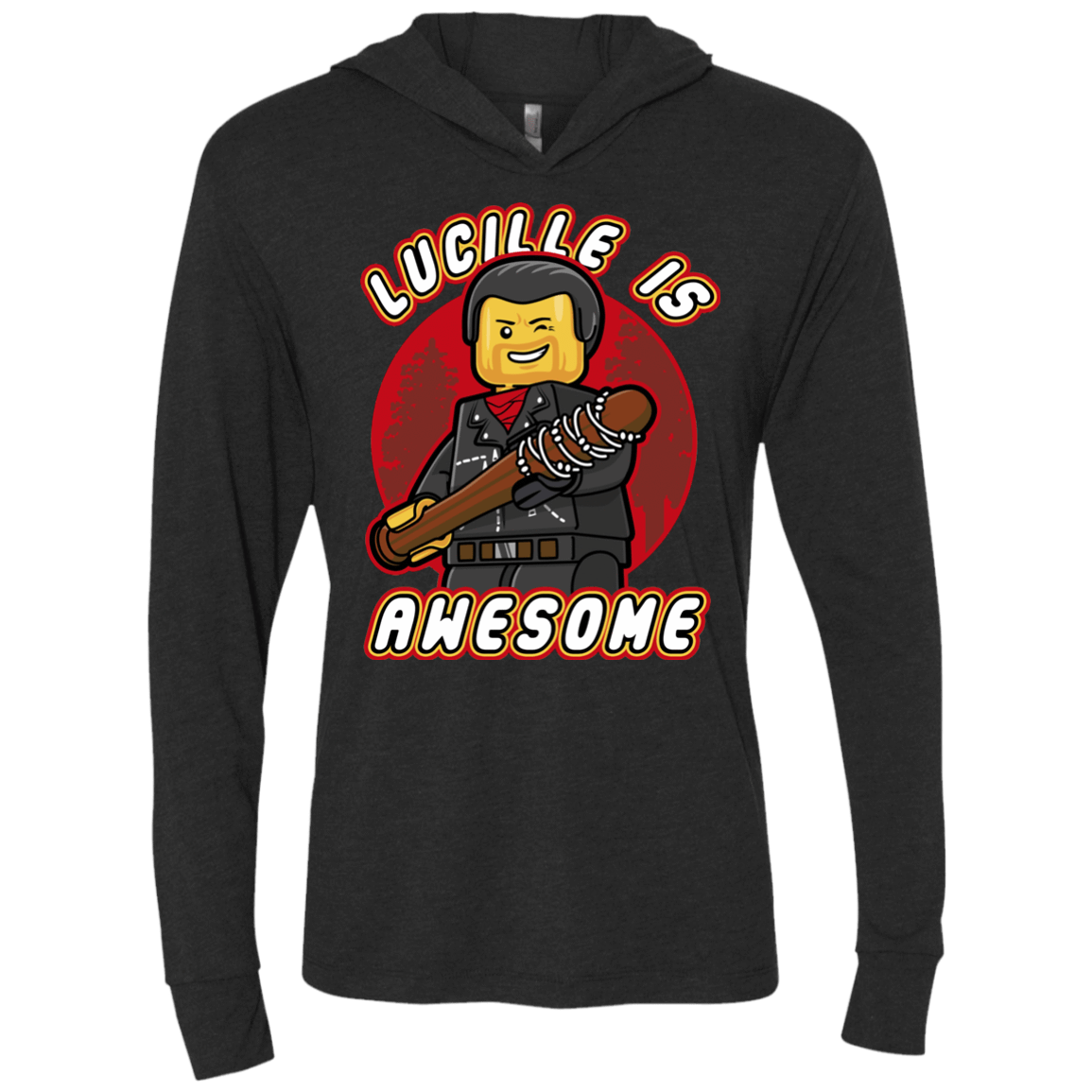 T-Shirts Vintage Black / X-Small Lucille is Awesome Triblend Long Sleeve Hoodie Tee