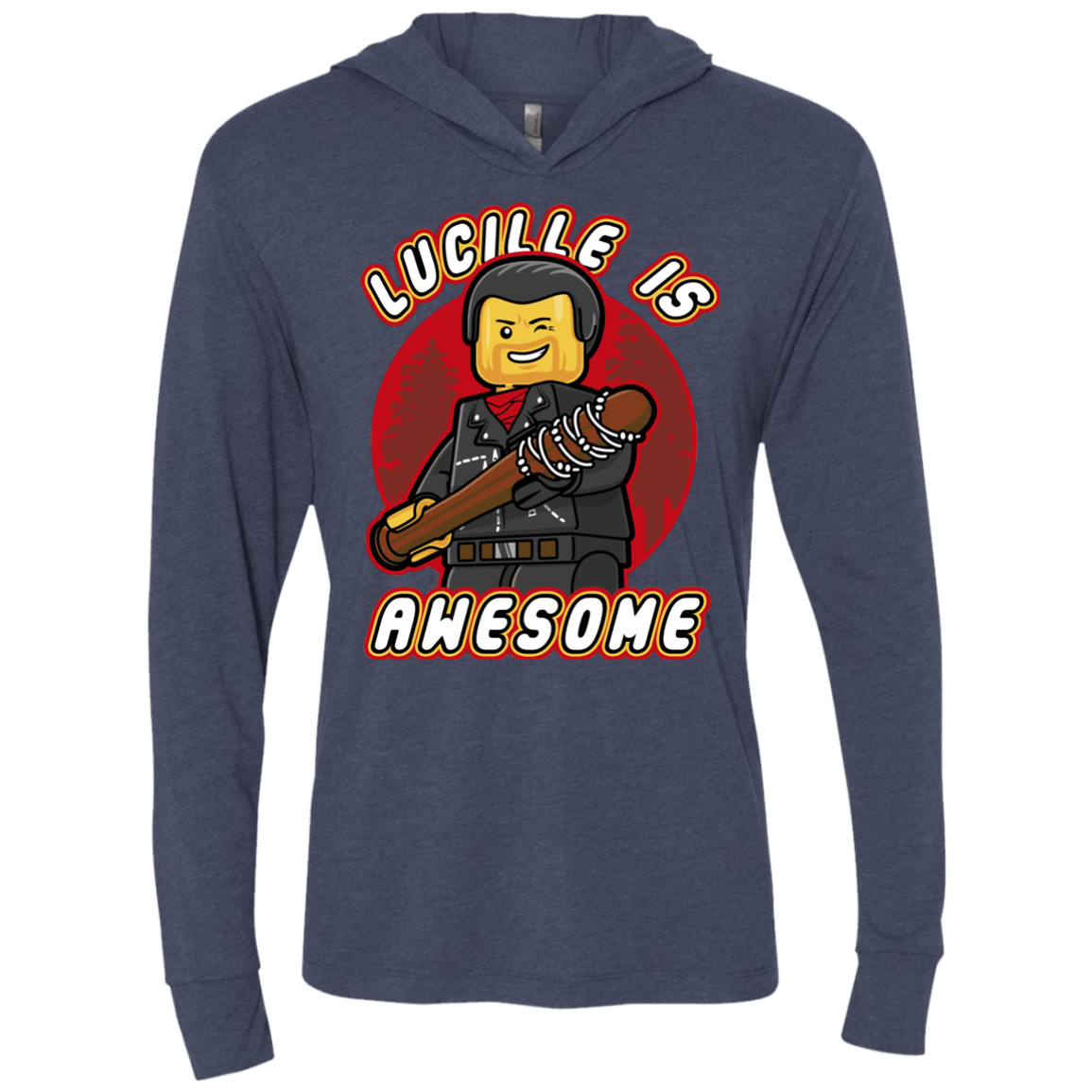 T-Shirts Vintage Navy / X-Small Lucille is Awesome Triblend Long Sleeve Hoodie Tee