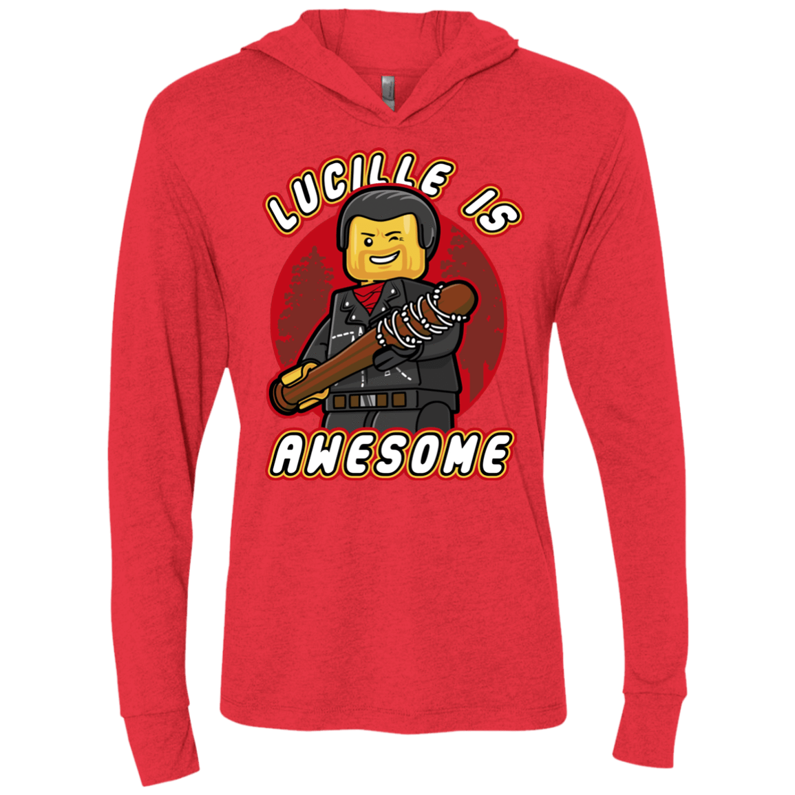 T-Shirts Vintage Red / X-Small Lucille is Awesome Triblend Long Sleeve Hoodie Tee