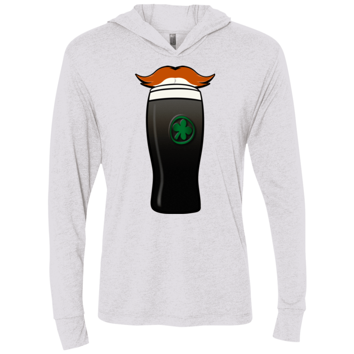 T-Shirts Heather White / X-Small Luck of The Irish Triblend Long Sleeve Hoodie Tee
