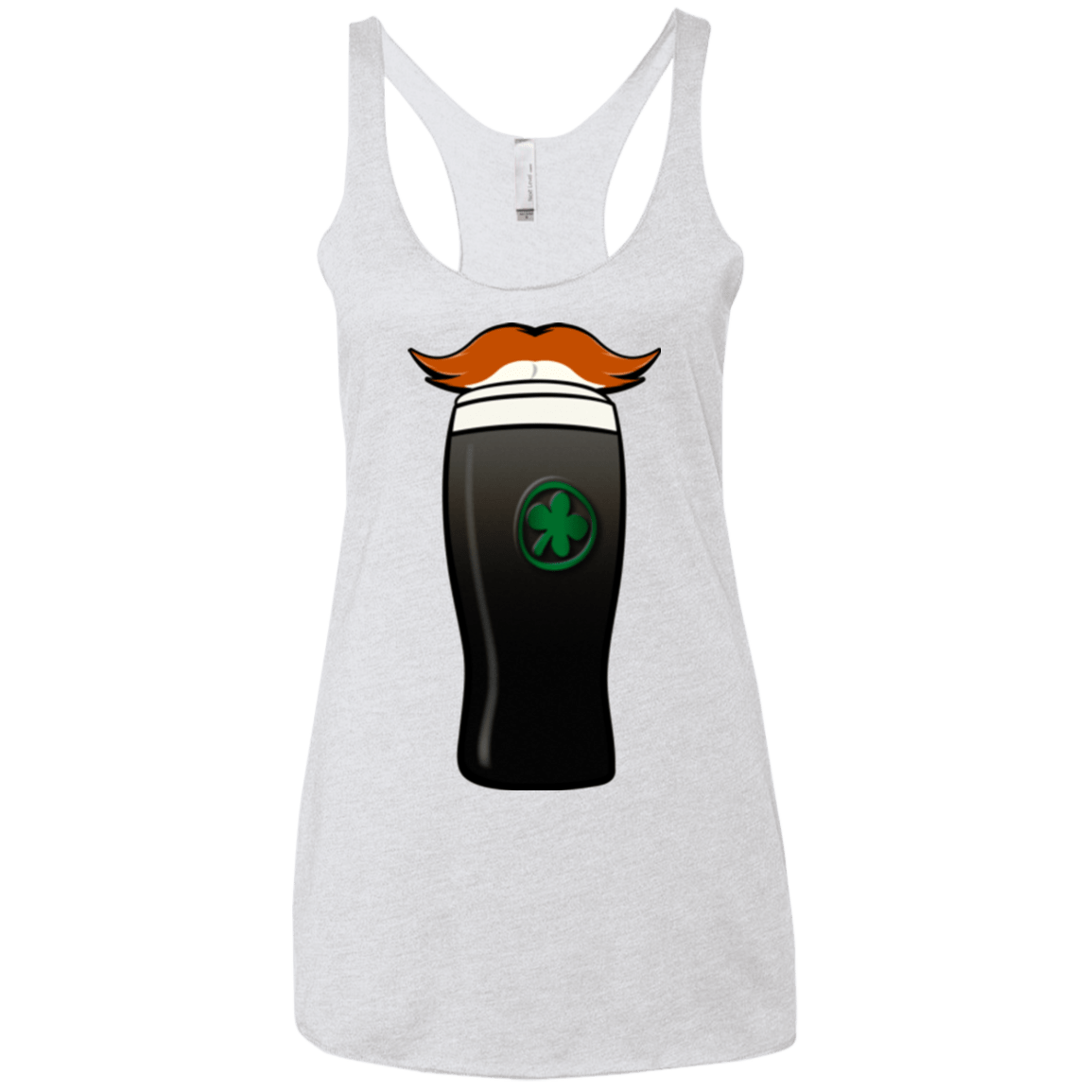 T-Shirts Heather White / X-Small Luck of The Irish Women's Triblend Racerback Tank