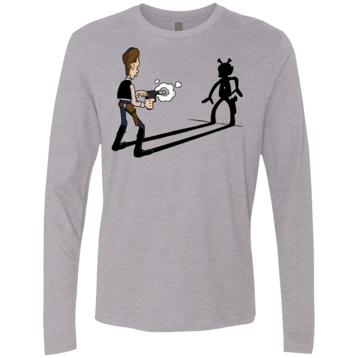 T-Shirts Heather Grey / S Lucky Han Men's Premium Long Sleeve