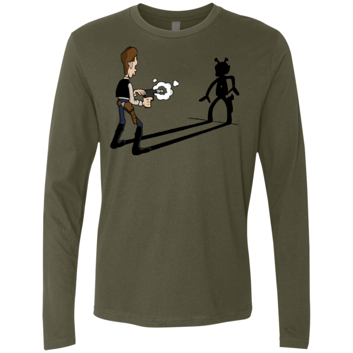 T-Shirts Military Green / S Lucky Han Men's Premium Long Sleeve