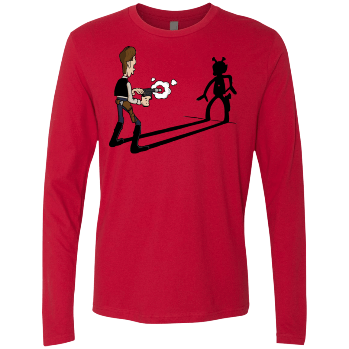T-Shirts Red / S Lucky Han Men's Premium Long Sleeve