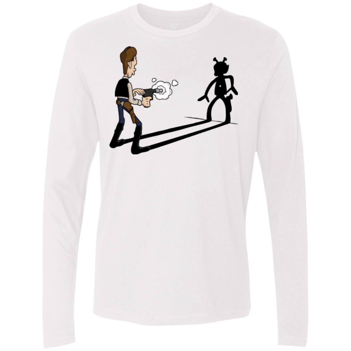 T-Shirts White / S Lucky Han Men's Premium Long Sleeve