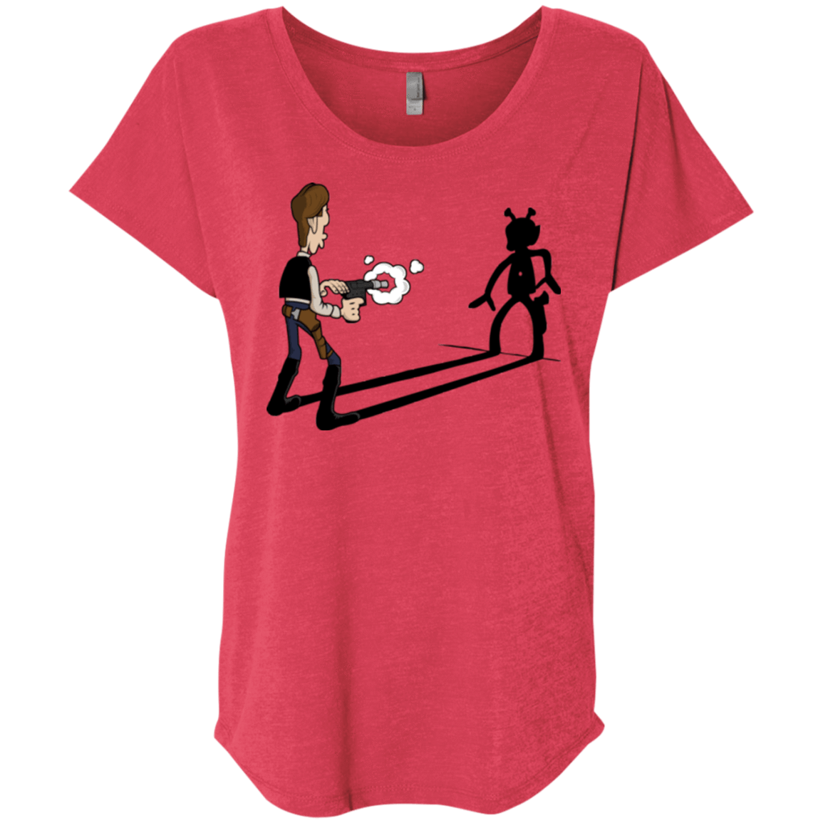 T-Shirts Vintage Red / X-Small Lucky Han Triblend Dolman Sleeve