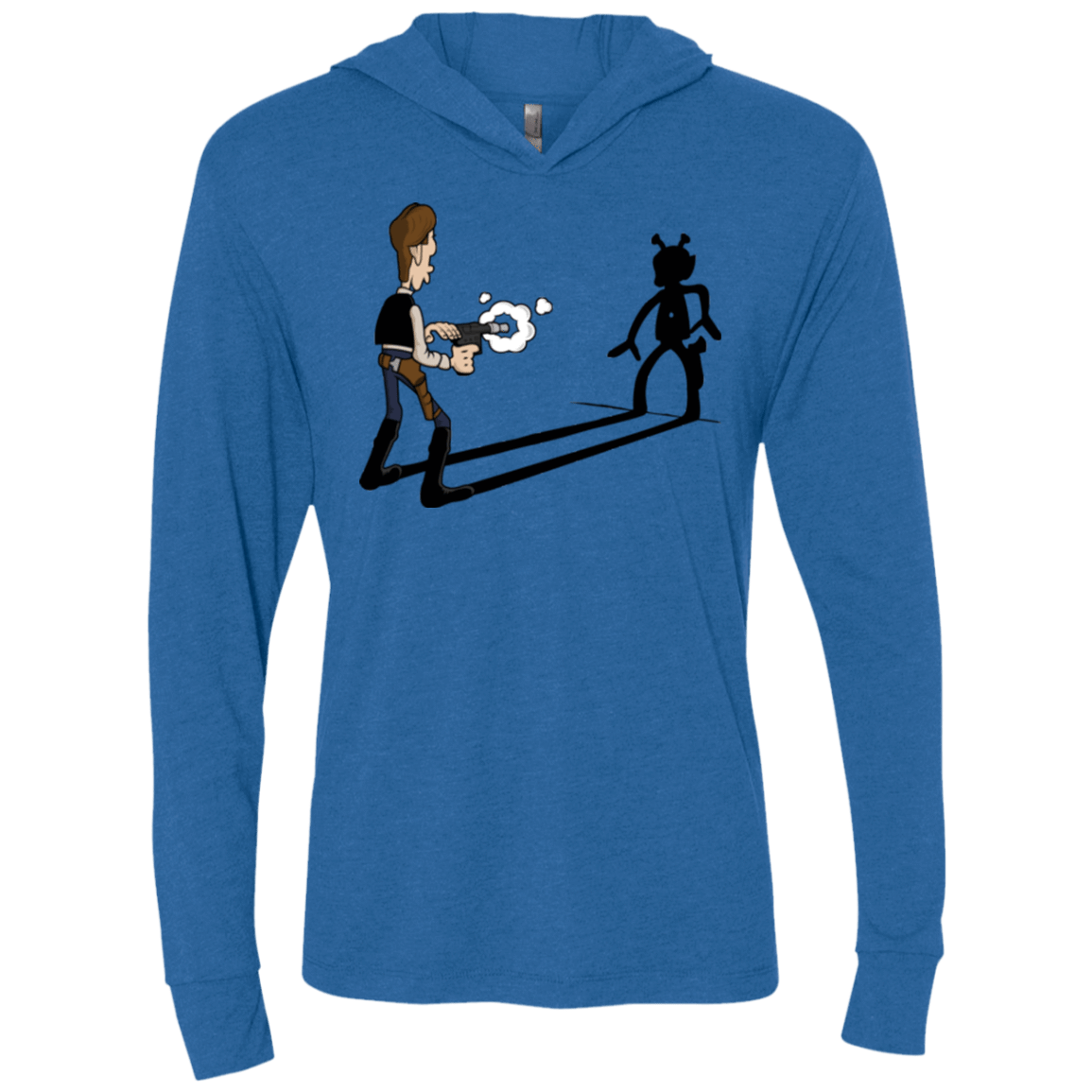 T-Shirts Vintage Royal / X-Small Lucky Han Triblend Long Sleeve Hoodie Tee