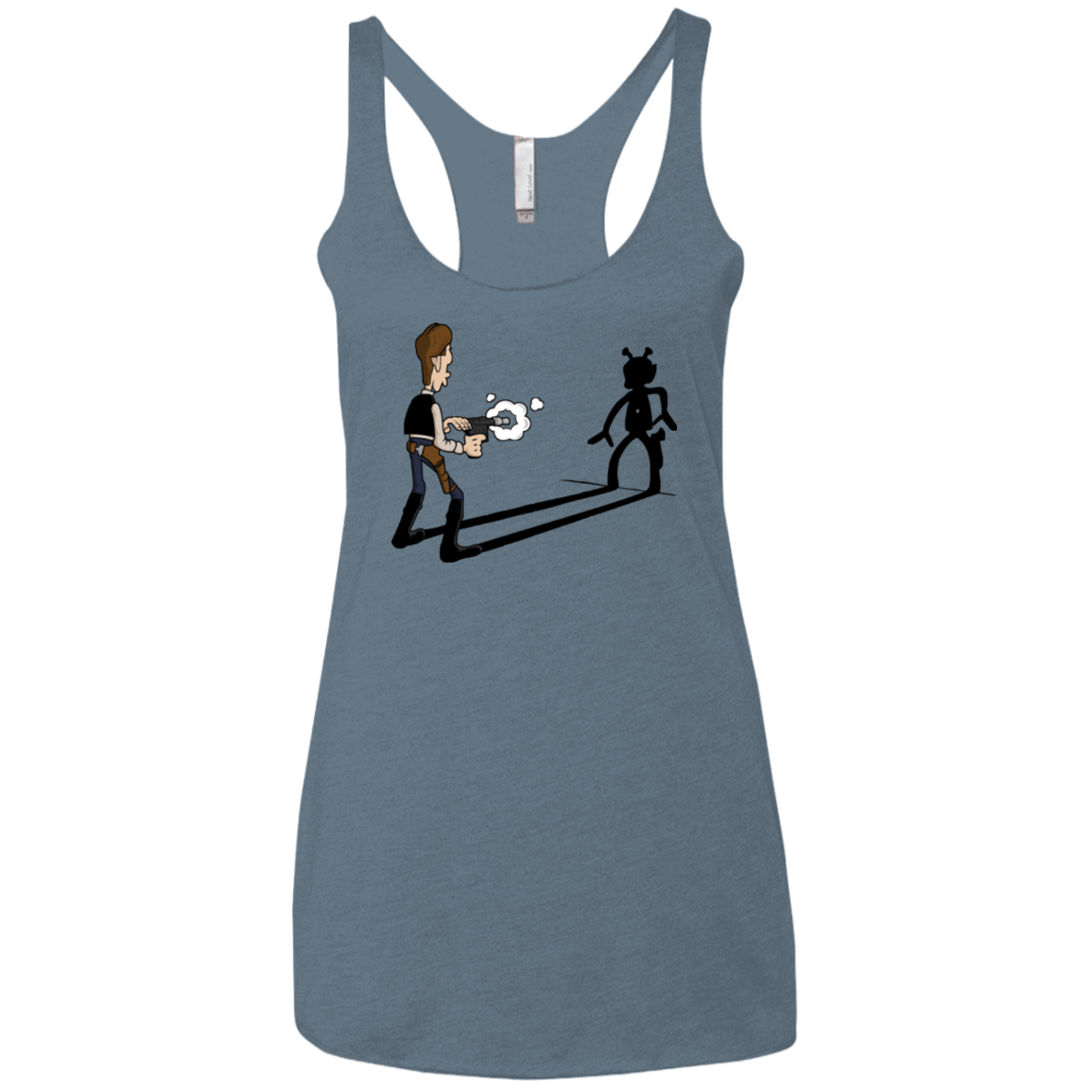 T-Shirts Indigo / X-Small Lucky Han Women's Triblend Racerback Tank