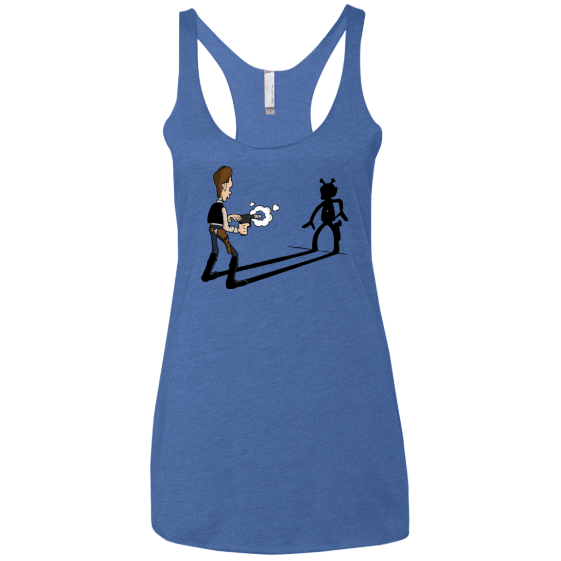 T-Shirts Vintage Royal / X-Small Lucky Han Women's Triblend Racerback Tank