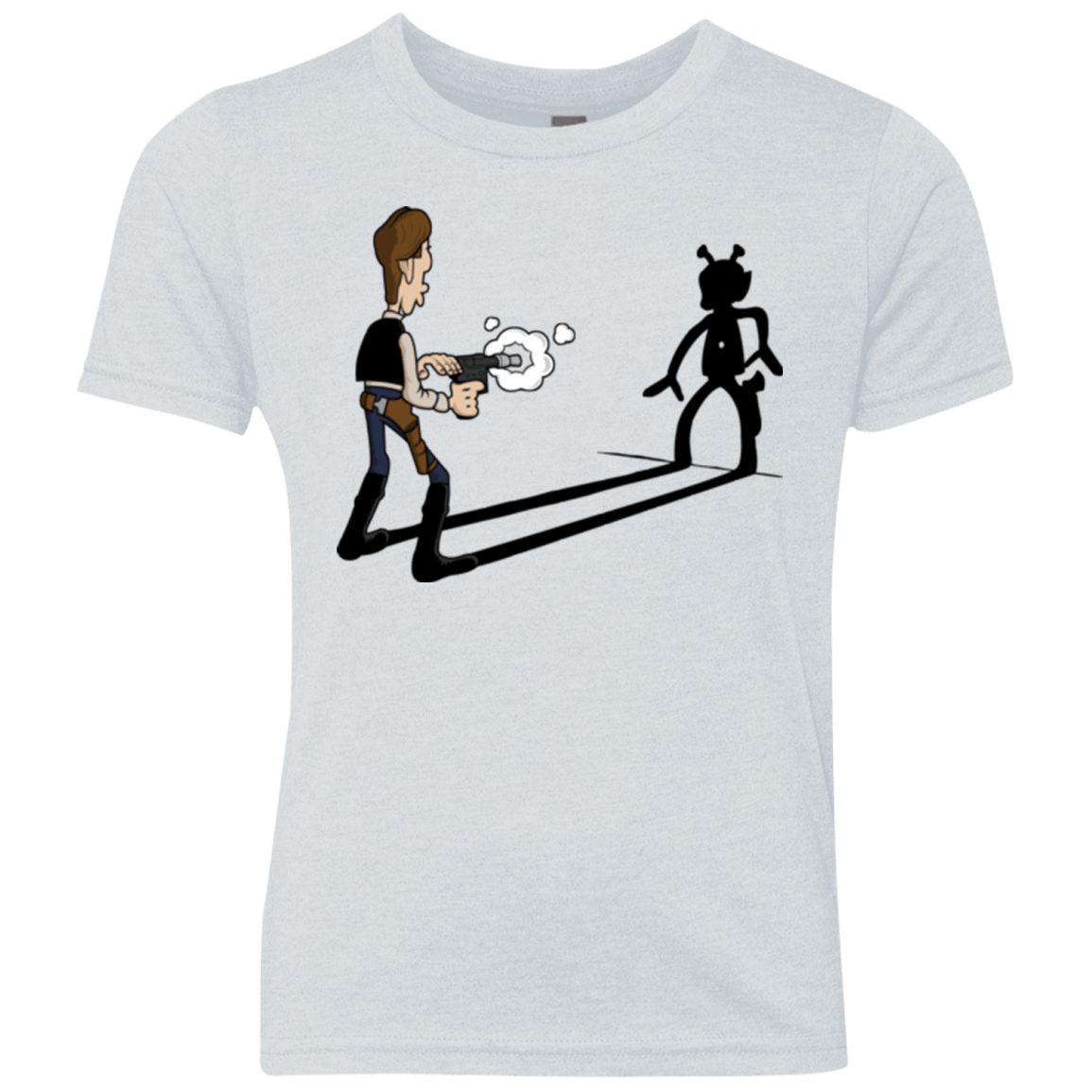 T-Shirts Heather White / YXS Lucky Han Youth Triblend T-Shirt